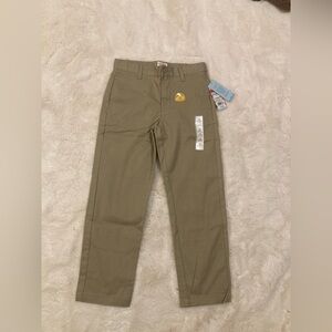 Cat and Jack NWT Khaki Straight-Leg Uniform Pants Adjustable Waist Boys 12